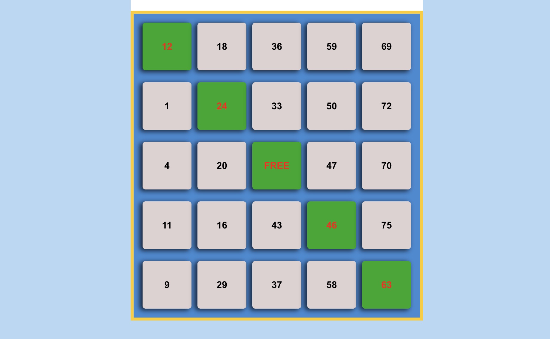 Card background